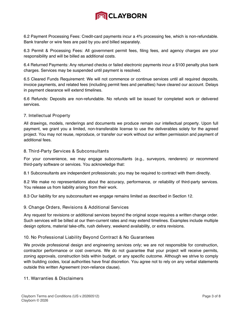 Terms of Use and Privacy Policy — page 3 of 8