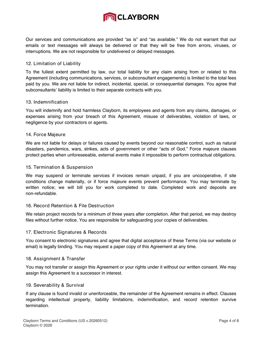 Terms of Use and Privacy Policy — page 4 of 8