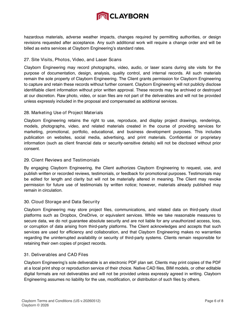 Terms of Use and Privacy Policy — page 6 of 8